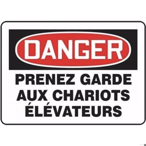 Accuform BILINGUAL FRENCH SIGN TRAFFIC FRMVHR123XP FRMVHR123XP - main